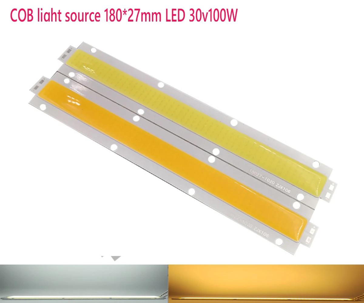 8pcs 100W 30VCOB light source lamp beads 180*27mm long strip LED lamp beads white light /warm white flip-chip light